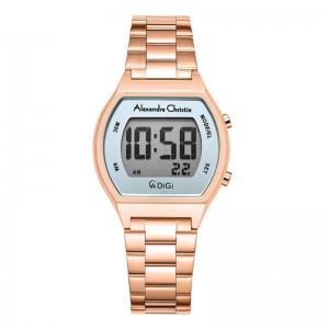 Alexandre Christie AC 9384 Rosegold Light Blue Steel LHBRGLB